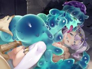 Preview 2 of Sex With Slime Girl and Princess [2D Hentai Game, 4K, 60FPS, Uncensored]