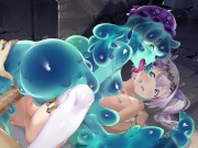 Preview 3 of Sex With Slime Girl and Princess [2D Hentai Game, 4K, 60FPS, Uncensored]