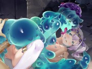 Preview 5 of Sex With Slime Girl and Princess [2D Hentai Game, 4K, 60FPS, Uncensored]