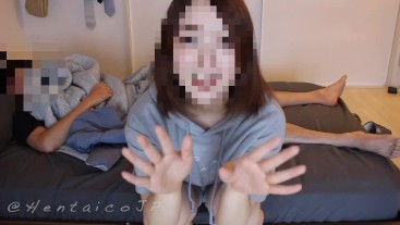 【素人個人撮影】性欲の溜まった彼女に朝から襲われ、イチャラブ濃厚フェラと手コキでイかされる♡！【寝起きガチどっきり♡】