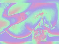 Psychedelic Fucking trippy asshole and pussy creampie dripping after party