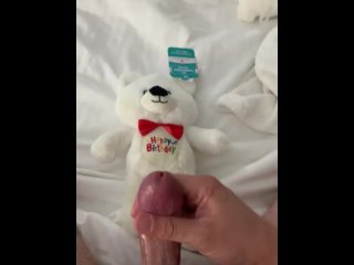 teddy bear fuck, vertical video, blondnblue22, solo male