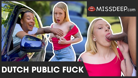 IN PUBLIC: Black Dude bangs White Teen in His Car and old people walk by: Chrystal Sinn - MISSDEEP