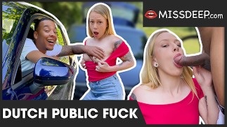 IN PUBLIC: Black Dude bangs White Teen in His Car and old people walk by: Chrystal Sinn - MISSDEEP