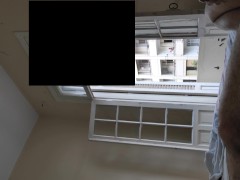 window naked masturbation for the smoker neighbor