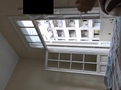 window naked masturbation for the smoker neighbor
