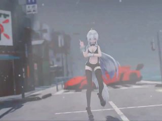 Haku, cute and sexy dancing in lingerie