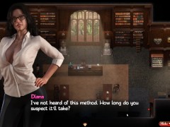 TREASURE OF NADIA 32 - ALBERT ARE BUSY ON LIBRARY AND DIANA RUN TO BEACH, I GO TO RELAX WITH HER