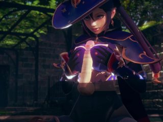 Genshin Mona striked your balls with lightning