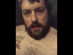 Moaning as I stroke my fat cock