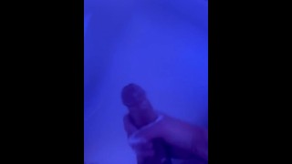 Beating my Large dick in my moms bathtub