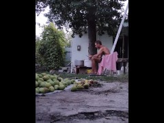 I prepare the pear for drying