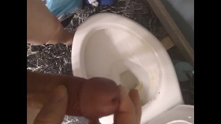 cumming in the toilet 