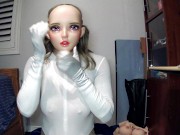 Preview 2 of Rubber Doll Jill P2! Female mask doll Nancy Rona masks in female doll mask Jill!