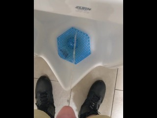 Pissing in a Public Urinal at Work 1