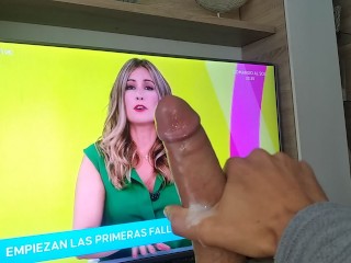 The Kinky Girl from the News Show made my Dick Explode like a Fountain