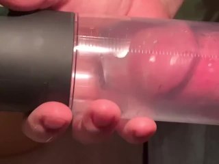 penis pump, solo male, verified amateurs, fake pussy toy