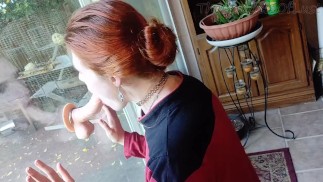 Nerdy Redhead Star Trek Starfleet Captain Cosplay gives Deep Sensual Throatjob - TheGoddessOfLust
