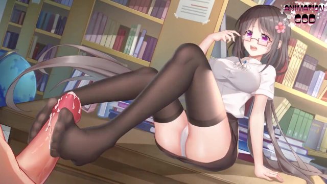 Дрочка ногами от сексуальной учительницы / Не устояла перед колготками / Хентай без цензуры