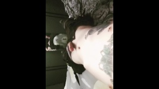 Hot young tattooed guy solo play with vibrator cumshot