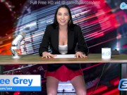 Preview 1 of News Anchor Karlee Grey Orgasm live on set