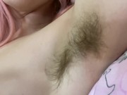 Preview 1 of Hairy body tour with cute hairy girl and big clit