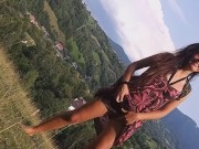 Preview 2 of Alpine PEE # Amazing PISS with Amazing View