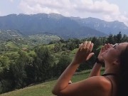 Preview 4 of Alpine PEE # Amazing PISS with Amazing View