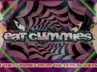 The Demon Shemale Mesmerizes you to wank and eat your cum cum