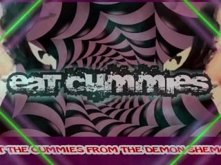 The DEMON Shemale Teaches you how to eat your own cum cum