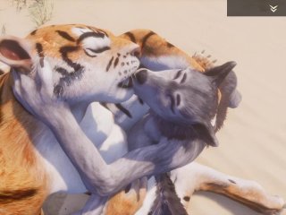 furrie couple, yiff, pussy licking, lesbian