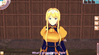 3D / Anime / Hentai, Sword Art Online Alicization: Alice Zuberg wordt buiten geneukt !!