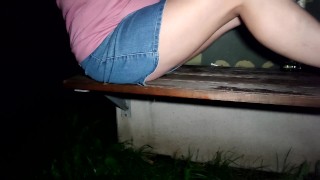 When I need to pee after party (Upskirt and panties pee