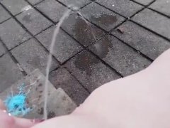 SQUIRT-A-THON: Outdoor Long Distance Squirt Off Stairs