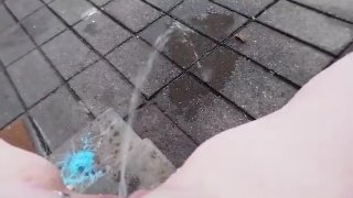 Outdoor Long-Distance Squirt-A-Thon Off Stairs