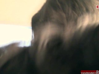 Geiler pov Analsex mit schwarzhaariger Schlampe in heißen Nylonstrümpfen