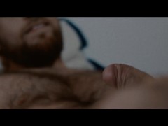 Muscled hunk Kostya Kazenny warms up at the stadium, jerks off and cums