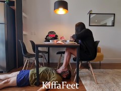 Goddess Kiffa Foot slave serve as face footstool Face footstool slave under table - Screenshot 7 of 16 - Kiffa