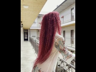 Naked walk and masturbation_in a_hotel room!