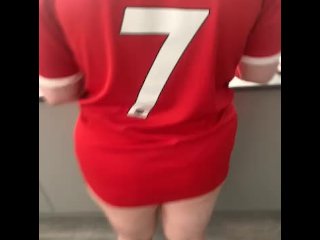cumshot, exclusive, big ass, football girl