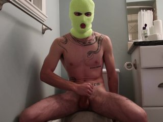 toned, ski mask, exclusive, masturbation