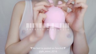 Wet and Messy. High leg leotard. Japanese amateur. Soft boobs orgasm.