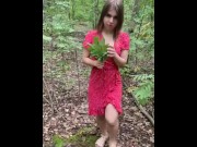 Preview 1 of Game with dildo in the forest