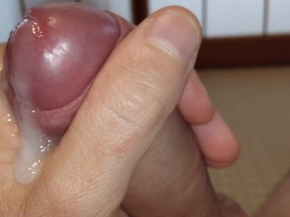 Chill off and Cum Shaved Long Cock