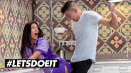 HORNYHOSTEL - Big Booty Latina Maid Jade Presley Surprise Anal Sex