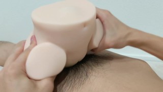 A large amount of cowgirl vaginal cum shot with a large onaho! I can't stand it and ejaculate quickl