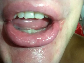 Erotic ASMR. Diamond lips. Diamond tongue. I want them
