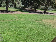 Tits out in the park