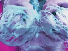 Hot chick washing her boobs in a foamy shower - Screenshot 13 of 16 - Shower