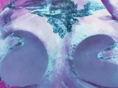 Hot chick washing her boobs in a foamy shower - Screenshot 2 of 16 - Big Natural Tits
